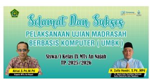 PELAKSANAAN UJIAN MADRASAH BERBASIS KOMPUTER (UMBK) KELAS IX TAHUN PELAJARAN 2025/2026